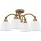 Quoizel Semi-Flush Mount Semi Flush 4 Lights Weathered Brass QSF6157WS - alternate 2
